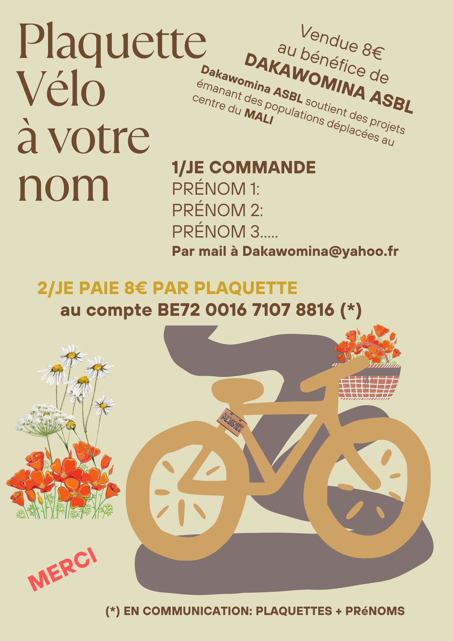 COMMANDE PLQUETTE VeLO1
