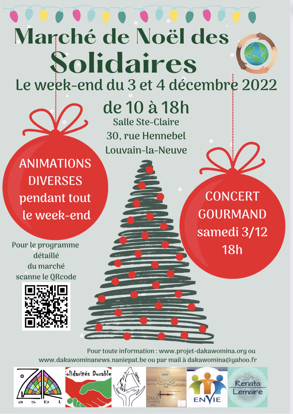 Programme du Marché de Noël des Solidaires